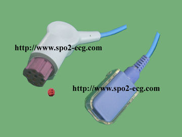 중국 파란 Spo2 감지기 케이블 8개 피트 660/905 - 성숙한을 위한/소아과를 위한 2 이미터 협력 업체