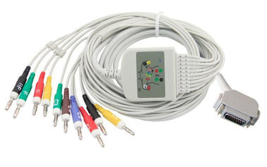 중국 시멘스 EKG 기계 케이블 TPU 물자 케이블 발 길이 12 높은 정밀도 협력 업체